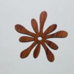 Laser Cut Wooden Flower Cutout Unfinished Wood Garden Decor Free Vector