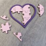 Laser Cut Heart Shaped Jigsaw Puzzle Free Vector