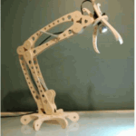 Wooden Desk Lamp DXF File