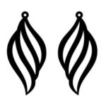 Laser Cut Curly Earrings, Fashion Earring Jewelry Design