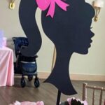Laser Cut Wooden Head Stand Barbie Silhouette Showcase Hair Bows