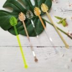 Laser Cut Monstera Leaf Stir Sticks – Acrylic Tropical Leaf Swizzle Sticks – Drink Stirrers