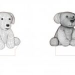 Puppies 3D LED Night Light Free Vector