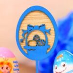 Laser Cut Easter Cake Topper Decor Free Vector