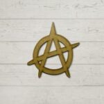 Laser Cut Unfinished Wood Anarchy Symbol Cutout Free Vector