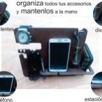 Laser Cut Phone Docking Station Glasses Holder Wallet Stand Watch Organizer Men Gift Free Vector