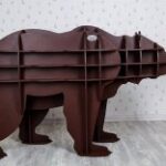 Laser Cut Animal Shelf Bear Shelf Kids Room Furniture Free Vector