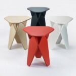 Laser Cut Modern Furniture Multi-purpose Stool Side Table Free Vector