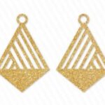 Laser Cut Geometric Cross Shaped Earring Design Free Vector