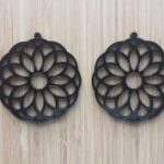 Laser Cut Earrings Acrylic Flower Design DXF File