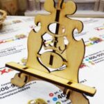 Laser Cut Stand for Phone or Business Cards Free Vector