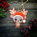 Laser Cut Wood Hanging Christmas Ornament Free Vector