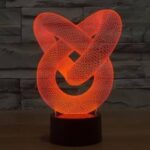 Laser Cut Love Knot 3D Illusion Lamp Free Vector