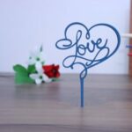 Laser Cut Love Cake Topper Wedding Valentines Celebration Decor Free Vector
