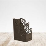 Laser Cut Leaf Pen Holder Cute Office Organizer Free Vector