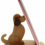 Laser Cut Puppy Phone Stand Cell Phone Holder Free Vector