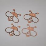 Laser Cut Wood Bee Cutout Shape Free Vector