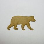 Laser Cut Black Bear Wood Shape For Craft Free Vector