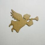 Laser Cut Christmas Angel Shape Wood Craft Cutout Free Vector