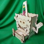 Laser Cut SpongeBob Desk Organizer Pencil Holder Free Vector