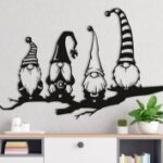 Laser Cut Branch Gnome Wall Decor DXF File