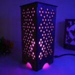 Laser Cut Decorative Wooden Night Lamp 3mm Free Vector