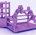 Boxing Pen Holder Stand 3mm Free Vector