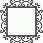 Swirly Mirror Frame DXF File