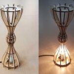 Laser Cut Hourglass lamp