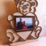 Laser Cut Teddy Bear Photo Frame DXF File