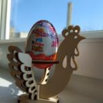 Laser Cut Wooden Easter Egg Stand Party Decoration Free Vector