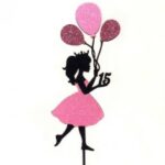 Laser Cut Princess Cake Topper Hot Air Balloon Girl Birthday Cake Decor Free Vector