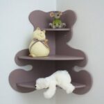 Bear Shaped Corner Shelf for Kids Room Laser Cut Free Vector