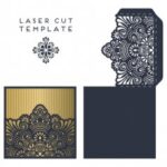 Laser Cut Invitation Card Template Free Vector
