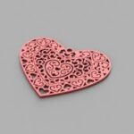 Laser Cut Heart Pendant Free Vector
