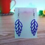 Laser Cut Flower Earrings Design DXF File