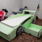 Kids Racing Car Bed With Drawer Laser Cutting Template Free Vector