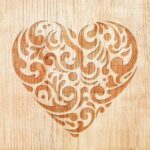 Laser Cut Engraving Decorative Heart Pattern DXF File