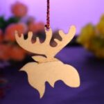 Laser Cut Moose Head Ornament Unfinished Craft Wood Holiday Decor Free Vector