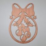 Laser Cut Christmas Tree Decorations Wooden Hanging Xmas Bauble Free Vector