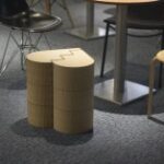 Laser Cut Wooden Heart Stool Free Vector