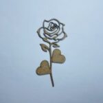 Laser Cut Unfinished Wooden Rose Cutout Free Vector