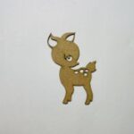 Laser Cut Wood Baby Deer Cutout For Crafts Free Vector