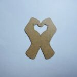 Laser Cut Heart Hands Shape Wood Cutout Free Vector