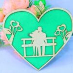 Laser Cut Valentine Day Gift Card Free Vector