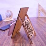 Laser Cut Wood Desk Phone Stand Free Vector