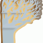 Laser Cut Tree-Shaped Shelf Free Vector