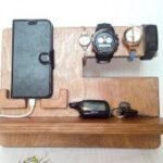 Laser Cut Phone Docking Station Key Holder Watch Organizer Men Free Vector