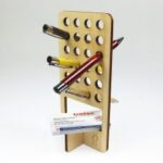Laser Cut Wooden Pen Holder PDF File