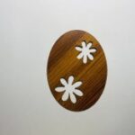 Laser Cut Unfinished Wood Daisy Egg Shape Free Vector